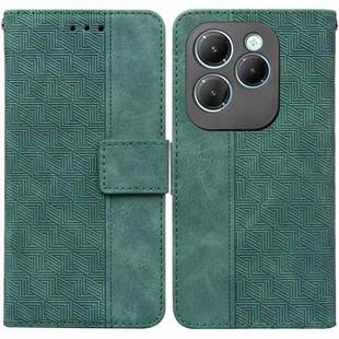 For Infinix Hot 40 / 40 Pro Geometric Embossed Leather Phone Case(Green)