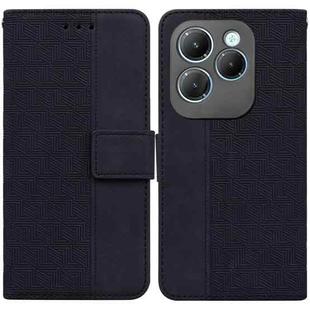 For Infinix Hot 40 / 40 Pro Geometric Embossed Leather Phone Case(Black)