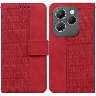 For Infinix Hot 40 / 40 Pro Geometric Embossed Leather Phone Case(Red)