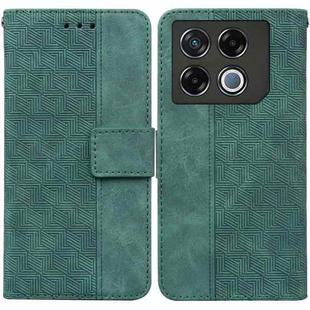 For Infinix GT 20 Pro Geometric Embossed Leather Phone Case(Green)