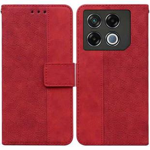 For Infinix GT 20 Pro Geometric Embossed Leather Phone Case(Red)