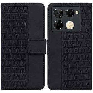 For Infinix Note 40 Pro 5G / 40 Pro 4G Geometric Embossed Leather Phone Case(Black)