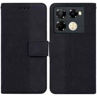 For Infinix Note 40 Pro+ Geometric Embossed Leather Phone Case(Black)