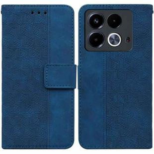 For Infinix Note 40 4G Geometric Embossed Leather Phone Case(Blue)