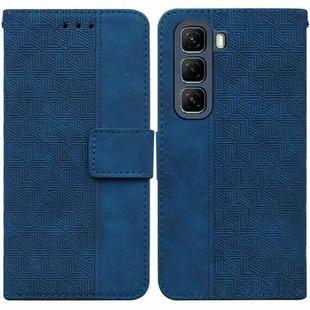 For Infinix Hot 50 4G Geometric Embossed Leather Phone Case(Blue)