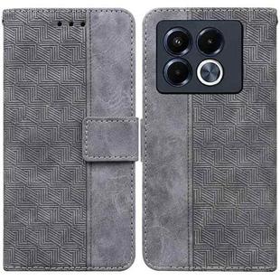 For Infinix Note 40 5G Geometric Embossed Leather Phone Case(Grey)