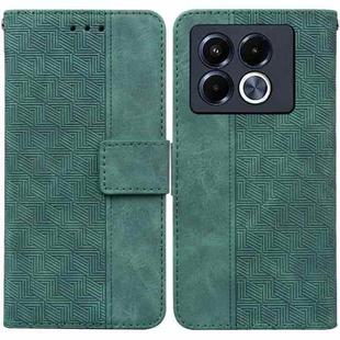 For Infinix Note 40 5G Geometric Embossed Leather Phone Case(Green)