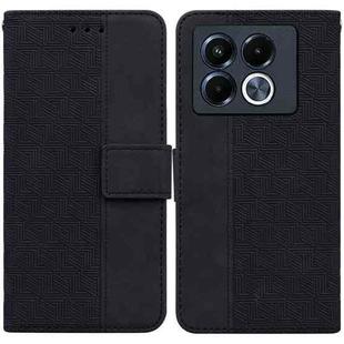 For Infinix Note 40 5G Geometric Embossed Leather Phone Case(Black)