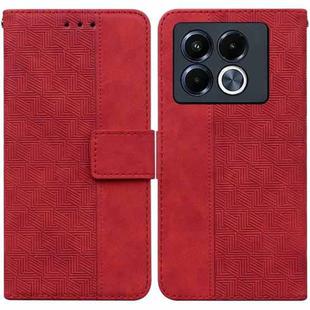 For Infinix Note 40 5G Geometric Embossed Leather Phone Case(Red)