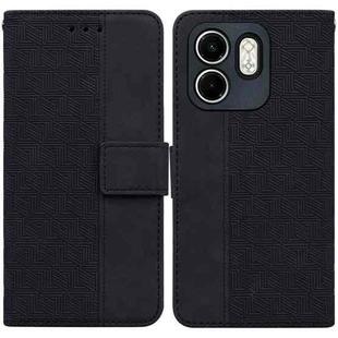 For Infinix Hot 50i / Smart 9 Geometric Embossed Leather Phone Case(Black)