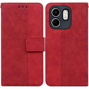 For Infinix Hot 50i / Smart 9 Geometric Embossed Leather Phone Case(Red)