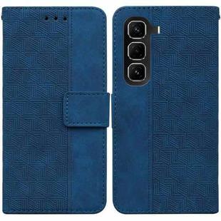 For Infinix Hot 50 Pro 4G Geometric Embossed Leather Phone Case(Blue)