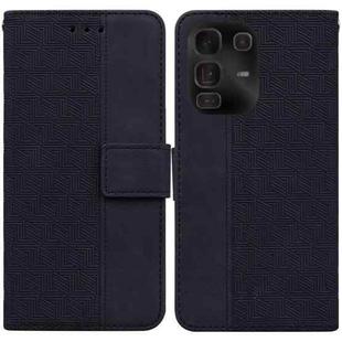 For Infinix Note 50 Pro+ Geometric Embossed Leather Phone Case(Black)