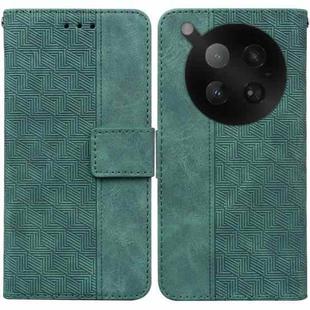 For Infinix Zero 40 4G / 5G Geometric Embossed Leather Phone Case(Green)
