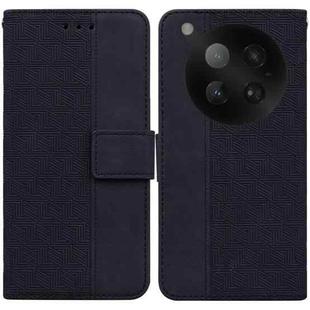 For Infinix Zero 40 4G / 5G Geometric Embossed Leather Phone Case(Black)