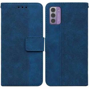 For Nokia G42 Geometric Embossed Leather Phone Case(Blue)