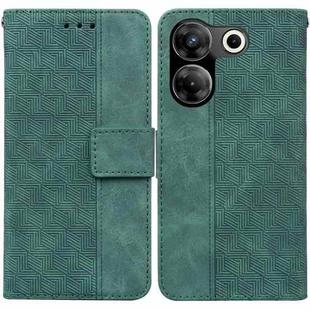 For Tecno Camon 20 Pro 5G Geometric Embossed Leather Phone Case(Green)