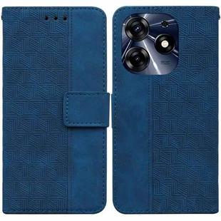 For Tecno Spark 10 Pro Geometric Embossed Leather Phone Case(Blue)
