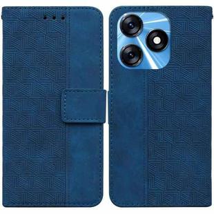 For Tecno Spark 10 / Spark 10C Geometric Embossed Leather Phone Case(Blue)