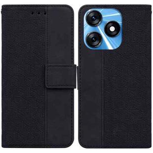 For Tecno Spark 10 / Spark 10C Geometric Embossed Leather Phone Case(Black)