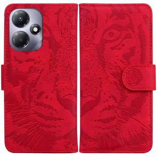 For Infinix Hot 30 Play Tiger Embossing Pattern Flip Leather Phone Case(Red)