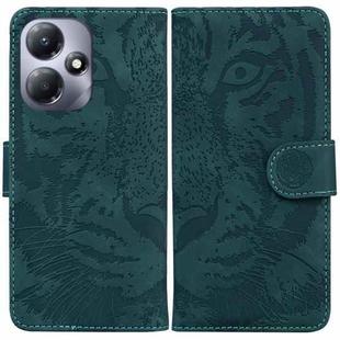 For Infinix Hot 30 Play Tiger Embossing Pattern Flip Leather Phone Case(Green)