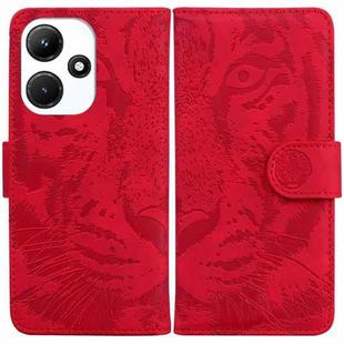 For Infinix Hot 30i Tiger Embossing Pattern Flip Leather Phone Case(Red)