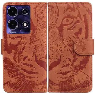 For Infinix Note 30 Tiger Embossing Pattern Flip Leather Phone Case(Brown)