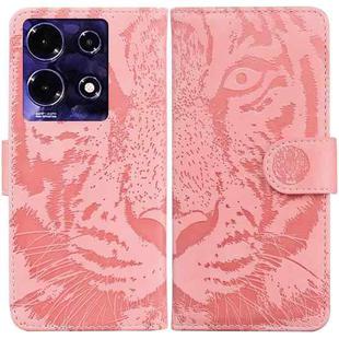 For Infinix Note 30 Tiger Embossing Pattern Flip Leather Phone Case(Pink)