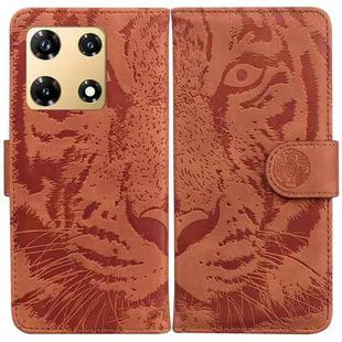 For Infinix Note 30 Pro Tiger Embossing Pattern Flip Leather Phone Case(Brown)