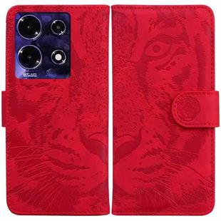 For Infinix Note 30i Tiger Embossing Pattern Flip Leather Phone Case(Red)