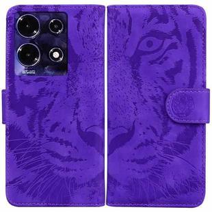 For Infinix Note 30i Tiger Embossing Pattern Flip Leather Phone Case(Purple)