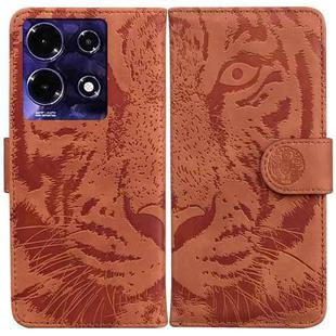 For Infinix Note 30i Tiger Embossing Pattern Flip Leather Phone Case(Brown)