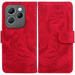 For Infinix Hot 40 / 40 Pro Tiger Embossing Pattern Flip Leather Phone Case(Red)