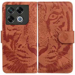 For Infinix GT 20 Pro Tiger Embossing Pattern Flip Leather Phone Case(Brown)