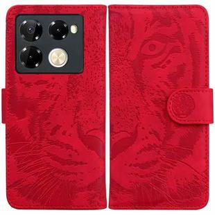 For Infinix Note 40 Pro 4G / 5G Tiger Embossing Pattern Flip Leather Phone Case(Red)