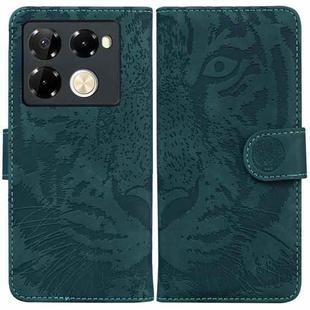 For Infinix Note 40 Pro 4G / 5G Tiger Embossing Pattern Flip Leather Phone Case(Green)