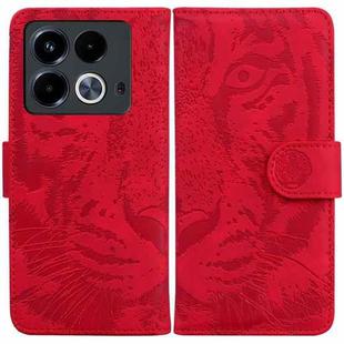 For Infinix Note 40 4G Tiger Embossing Pattern Flip Leather Phone Case(Red)