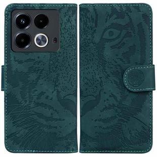 For Infinix Note 40 4G Tiger Embossing Pattern Flip Leather Phone Case(Green)