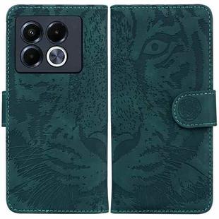 For Infinix Note 40 5G Tiger Embossing Pattern Flip Leather Phone Case(Green)