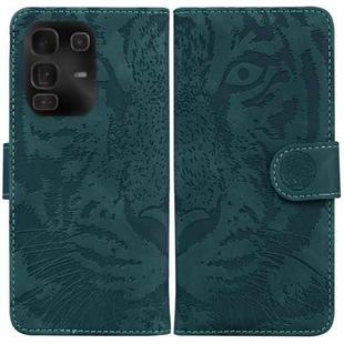 For Infinix Note 50 Pro+ Tiger Embossing Pattern Flip Leather Phone Case(Green)