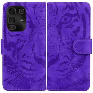 For Infinix Note 50 Pro+ Tiger Embossing Pattern Flip Leather Phone Case(Purple)