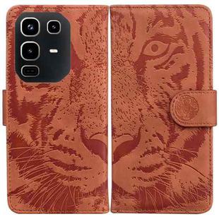 For Infinix Note 50 4G / Note 50 Pro 4G Tiger Embossing Pattern Flip Leather Phone Case(Brown)