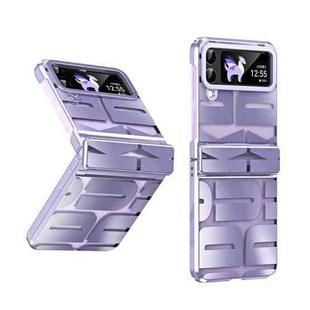 For Samsung Galaxy Z Flip4 5G Integrated Electroplating Folding Phone Case with Hinge(Purple)