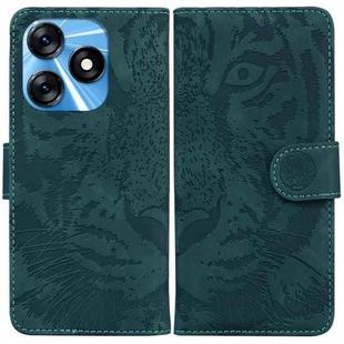 For Tecno Spark 10 / Spark 10C Tiger Embossing Pattern Flip Leather Phone Case(Green)