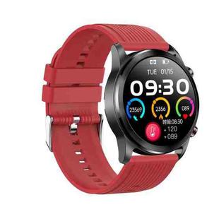 TK61 1.3 inch Silicone Band Smart Watch Supports Heart Rate / Blood Pressure Monitoring(Red)