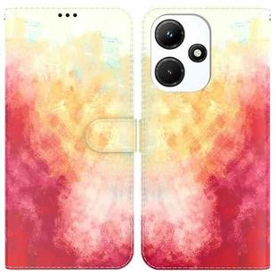 For Infinix Hot 30i Watercolor Pattern Flip Leather Phone Case(Spring Cherry)