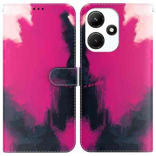 For Infinix Hot 30i Watercolor Pattern Flip Leather Phone Case(Berry)