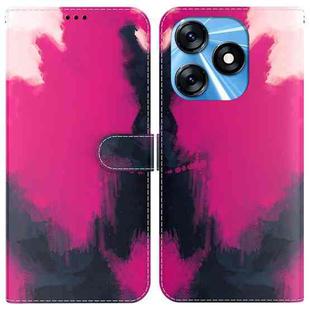For Tecno Spark 10 / Spark 10C Watercolor Pattern Flip Leather Phone Case(Berry)