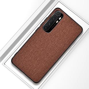 For Xiaomi Note 10 Lite Shockproof Cloth Protective Case (Brown)